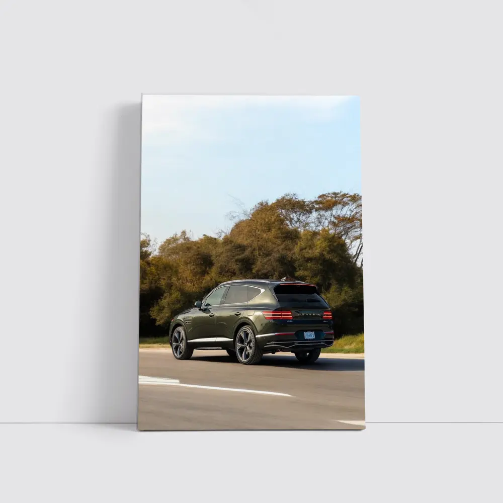 Genesis GV80 SUV Dark Green Highway Drive – Wall Art