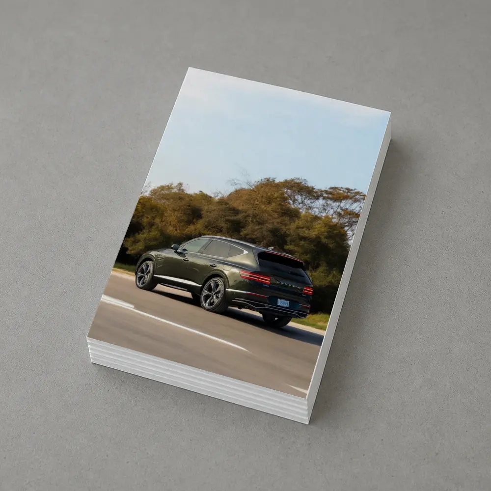 Genesis GV80 SUV Dark Green Highway Drive – Postcards