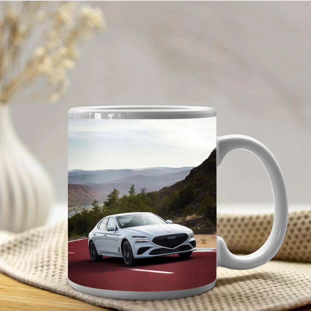 Genesis G70 Sport Sedan on Red Track – Mugs