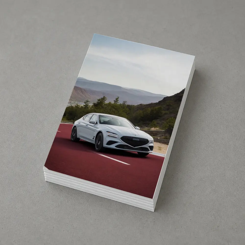 Genesis G70 Sport Sedan on Red Track – Postcards