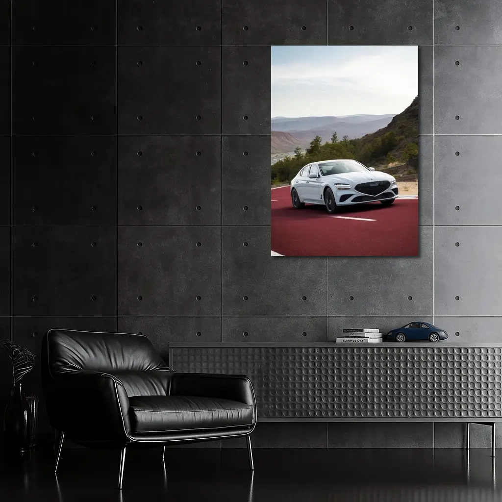 Genesis G70 Sport Sedan on Red Track – Wall Art