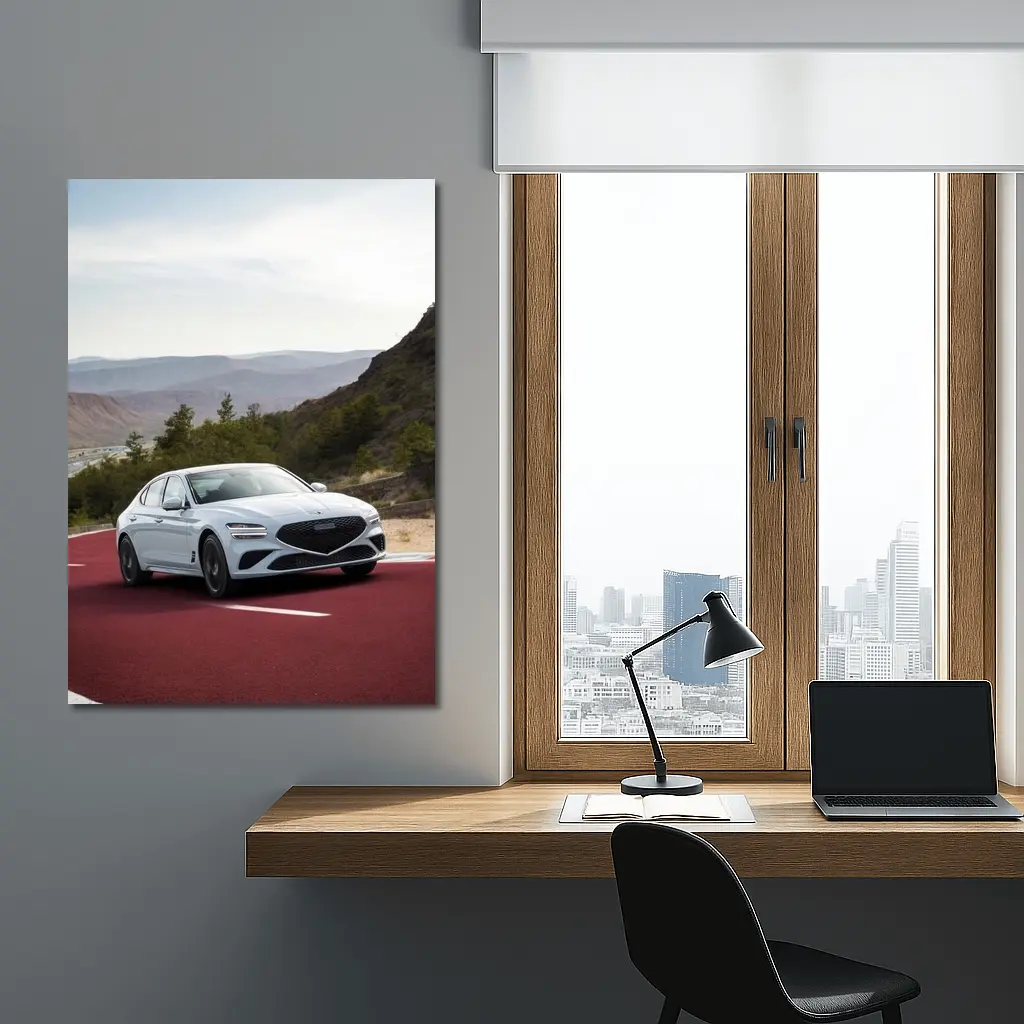 Genesis G70 Sport Sedan on Red Track – Wall Art