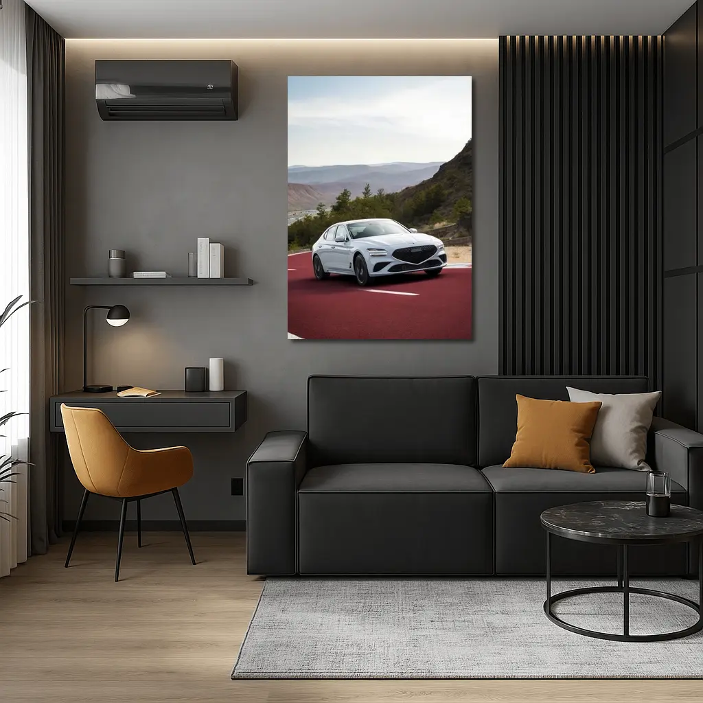 Genesis G70 Sport Sedan on Red Track – Wall Art