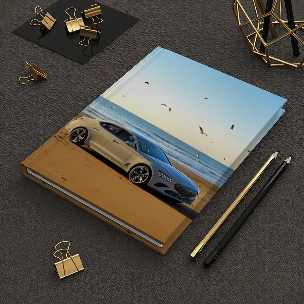 Genesis G70 Silver Sedan Beach Setting – Notebooks