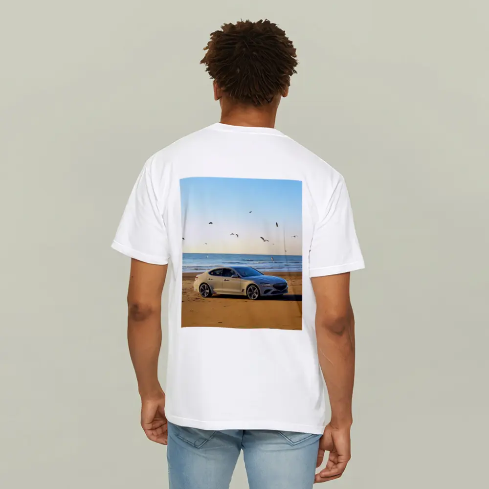 Genesis G70 Silver Sedan Beach Setting – T-Shirts