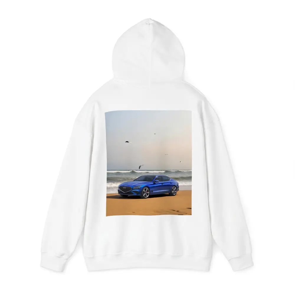Genesis G70 Blue Sedan Beach Setting – Hoodies