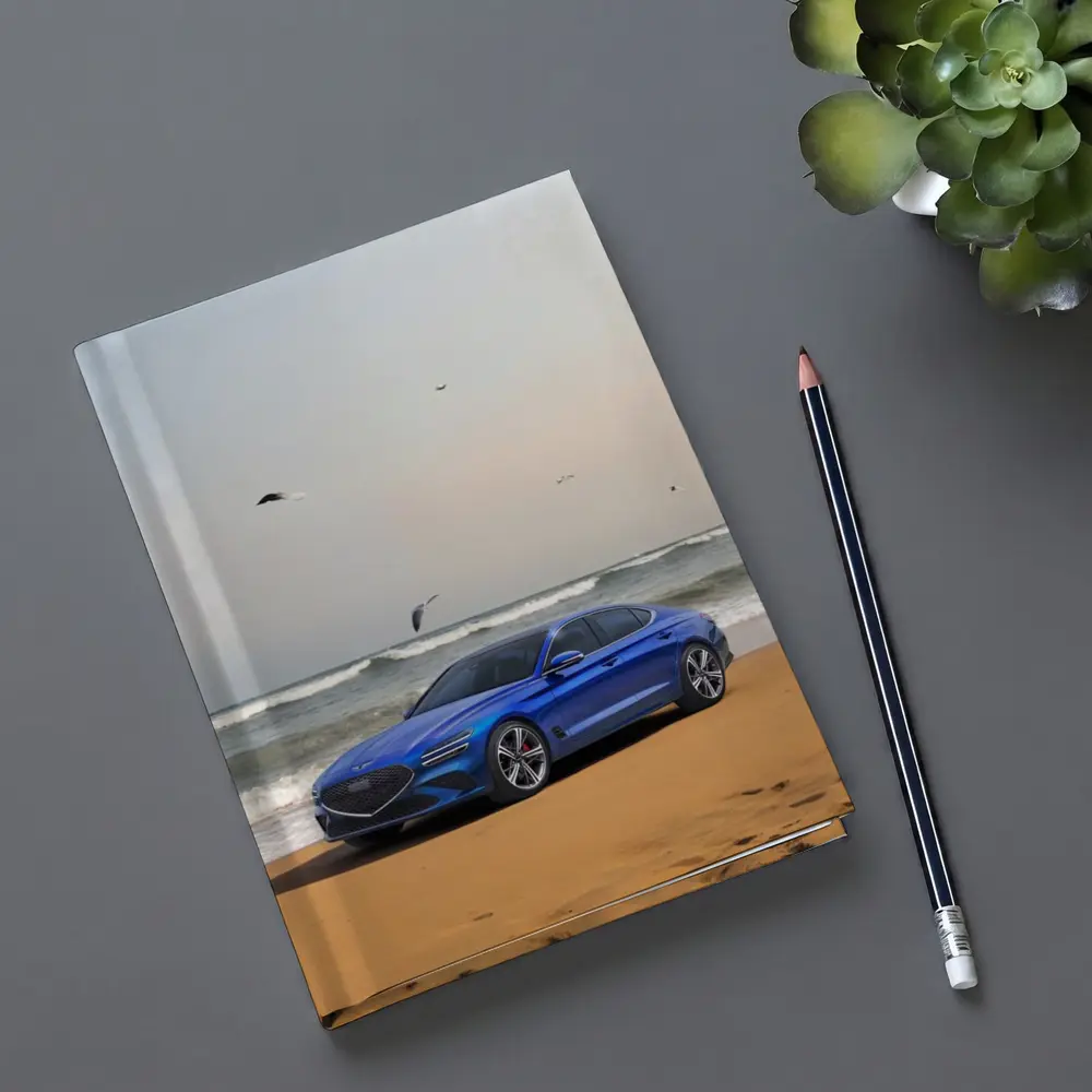 Genesis G70 Blue Sedan Beach Setting – Notebooks