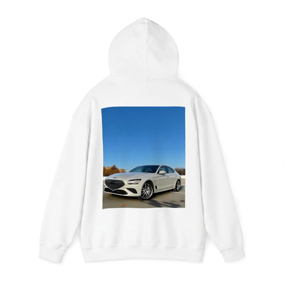 Genesis G70 White Sedan Clear Sky – Hoodies