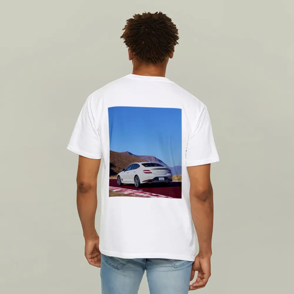 Genesis G70 White Sedan Desert Track – T-Shirts