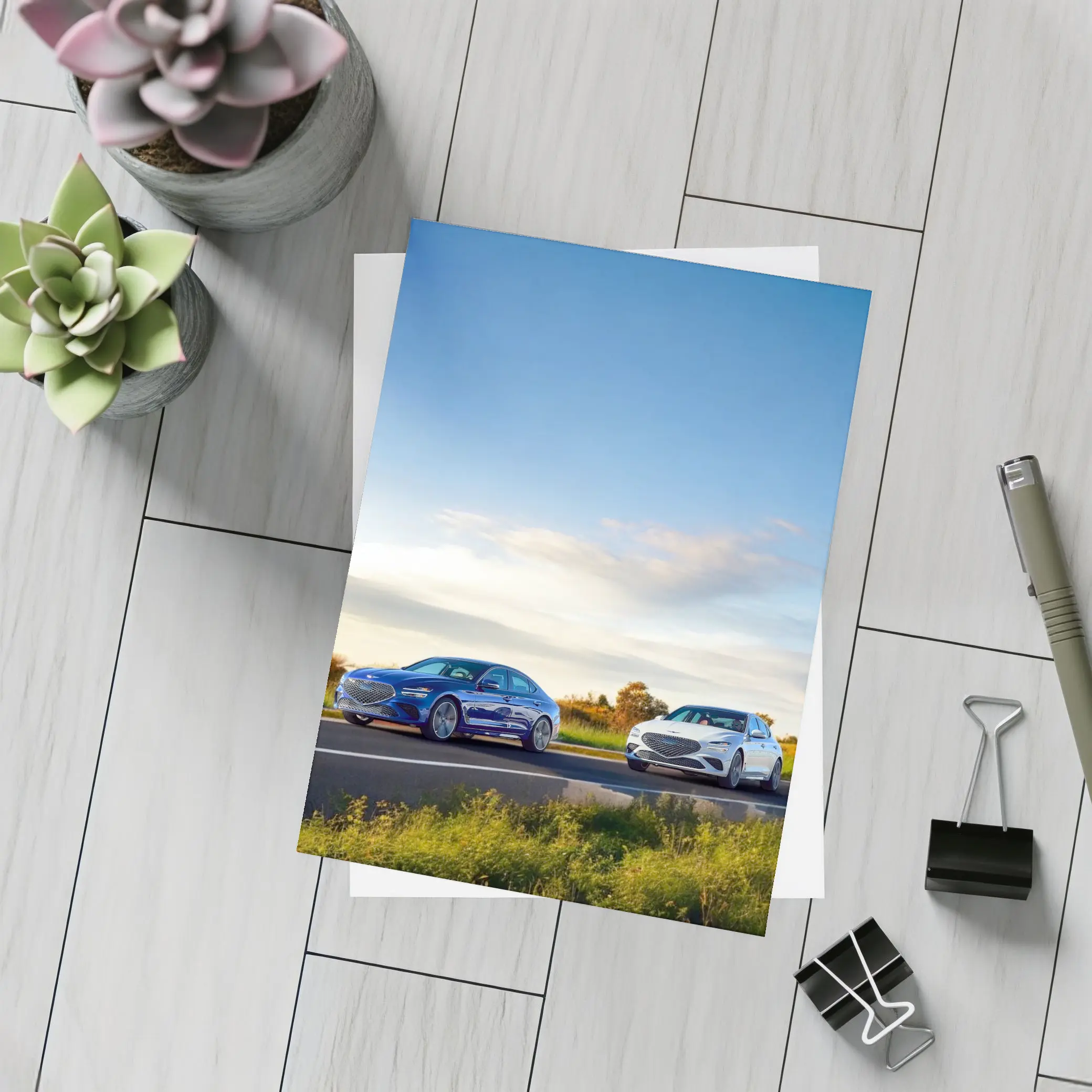 Genesis G70 Duo Open Road Blue Sky – Postcards