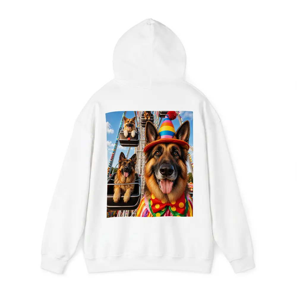 German Shepherd Clown Costume Ferris Wheel – Hoodies