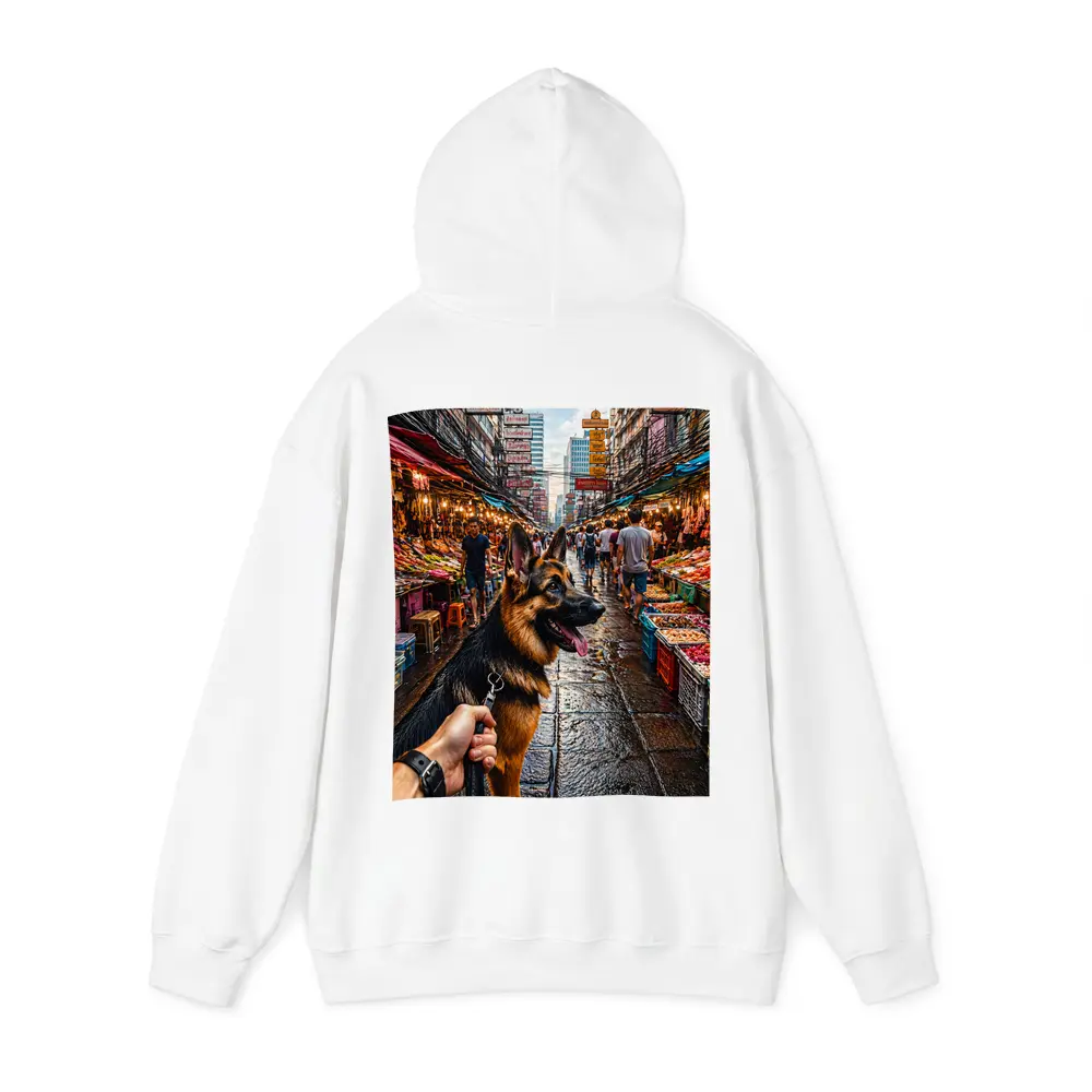 German Shepherd Dog Bangkok Street Market – Hoodies