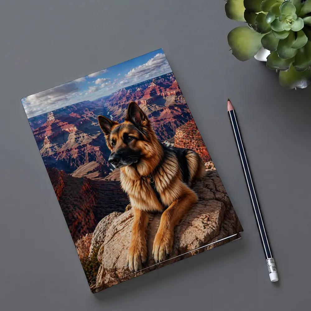 German Shepherd Resting at Grand Canyon – Notebooks
