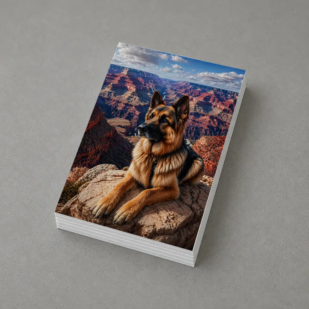 German Shepherd Resting at Grand Canyon – Postcards