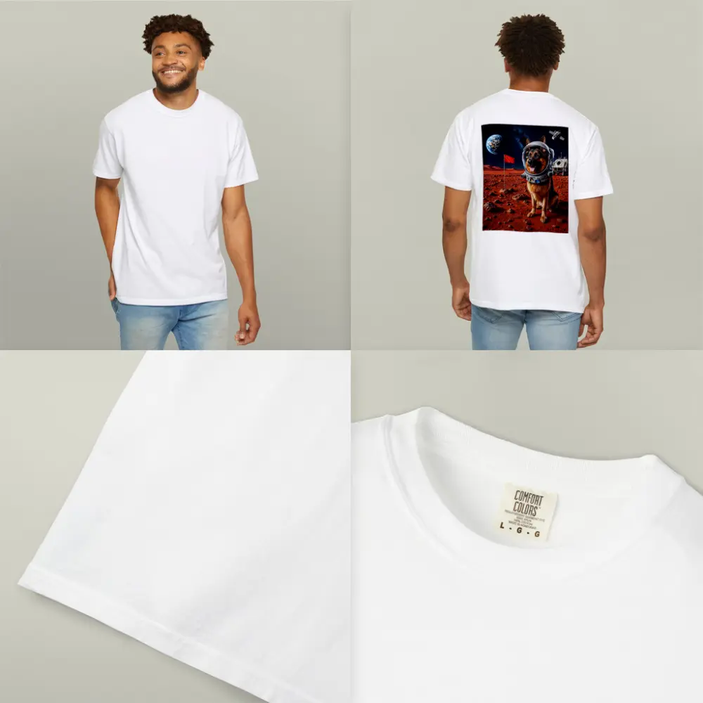 German Shepherd Astronaut Dog on Mars – T-Shirts