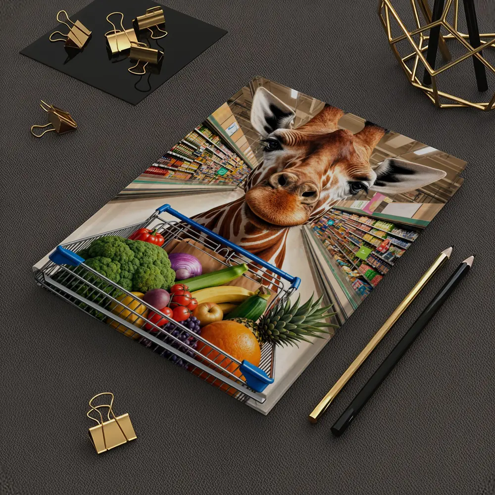 Giraffe Shopping Cart Supermarket Grocery Store – Notebooks