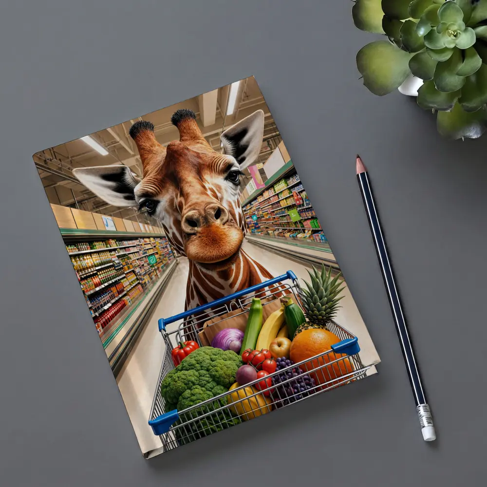 Giraffe Shopping Cart Supermarket Grocery Store – Notebooks