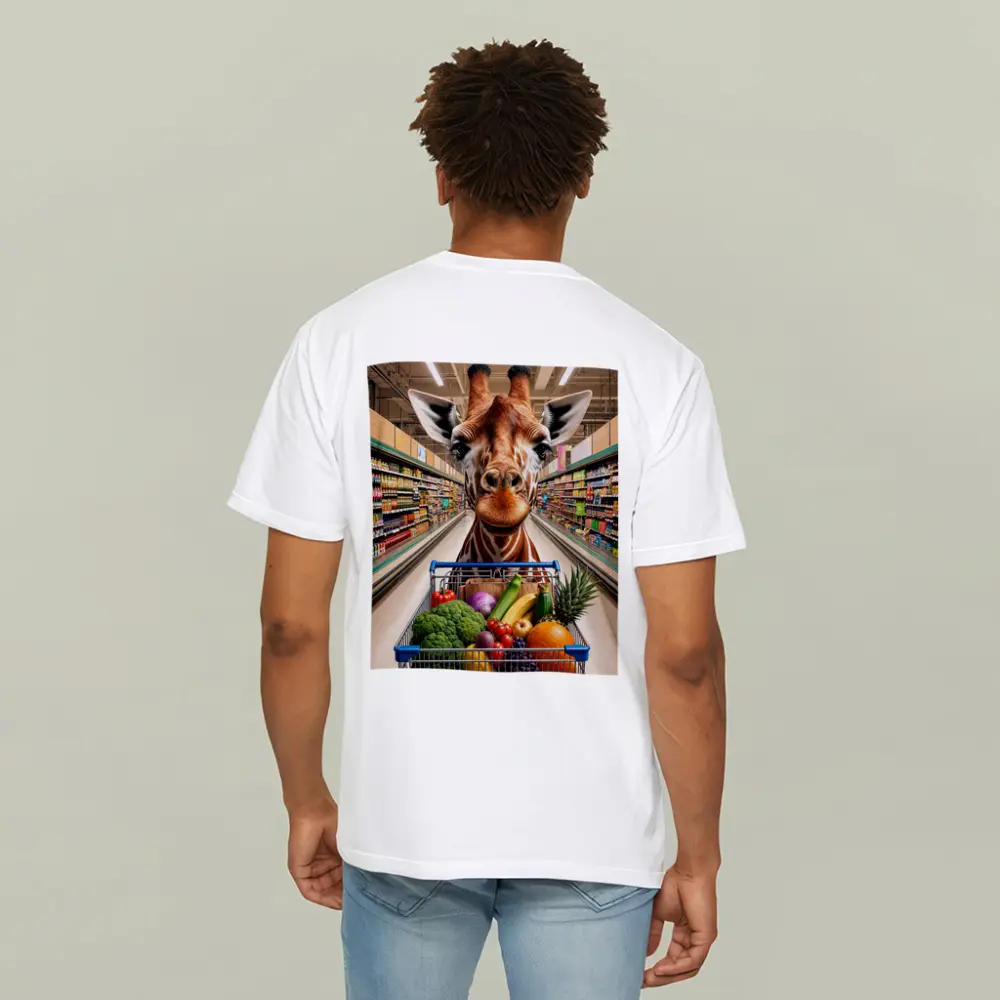 Giraffe Shopping Cart Supermarket Grocery Store – T-Shirts