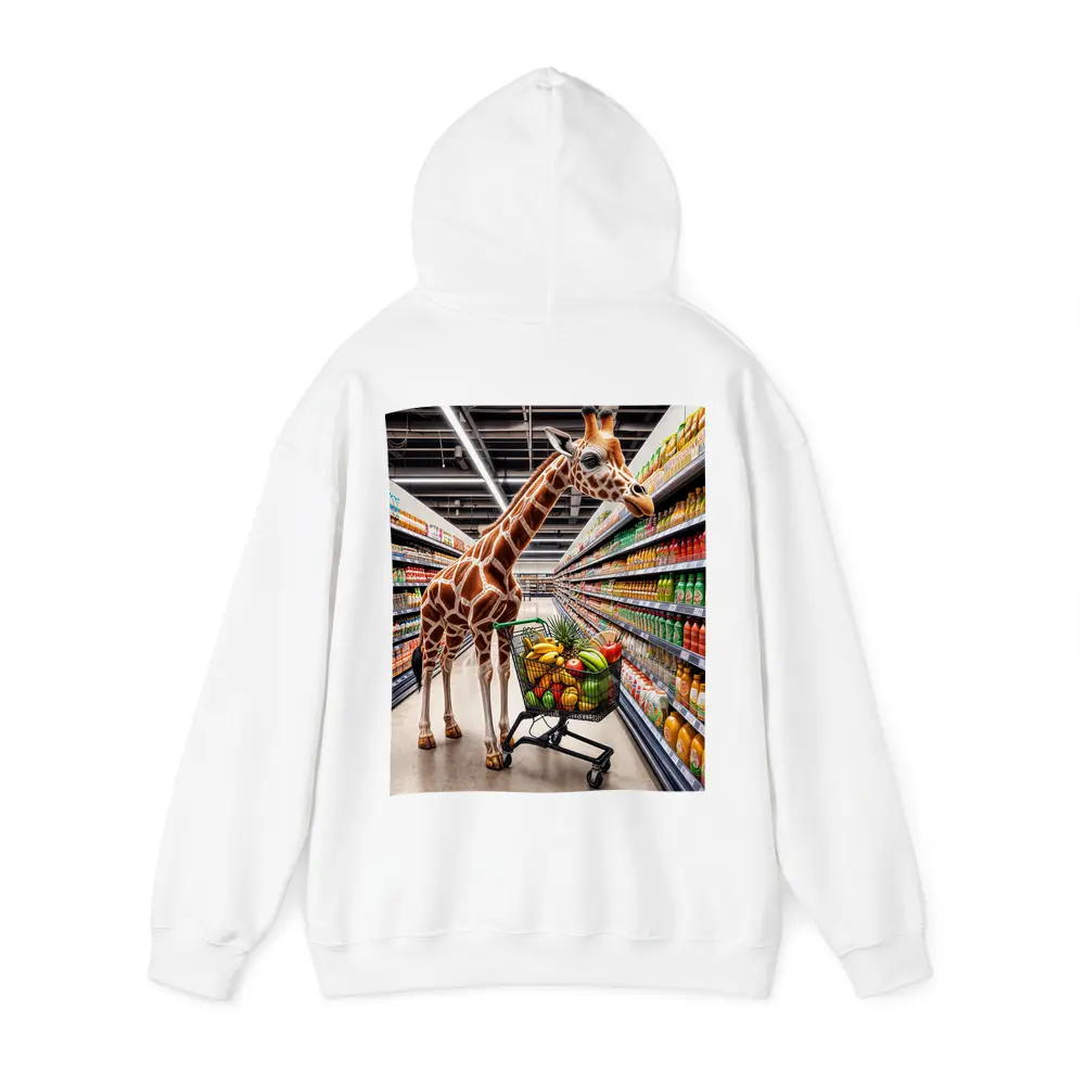 Giraffe Shopping Cart Supermarket Grocery Aisle – Hoodies