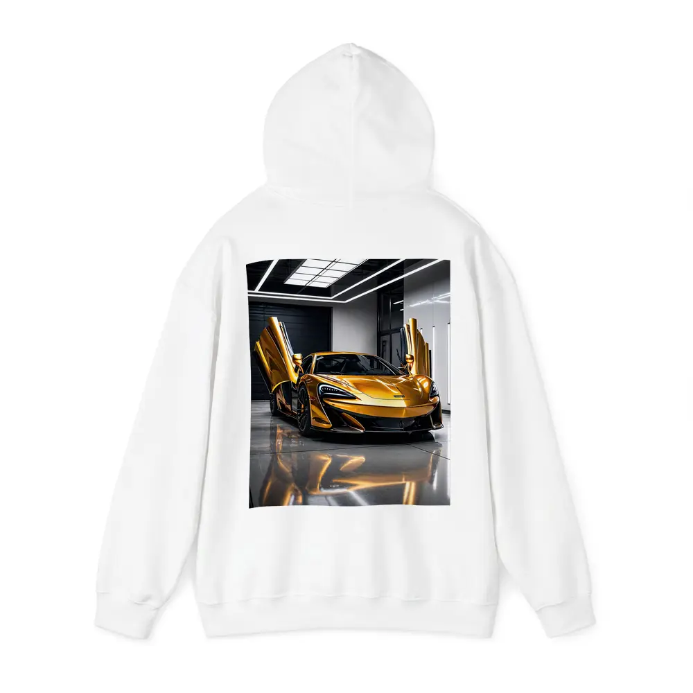 McLaren 600LT Gold Doors Open Garage – Hoodies