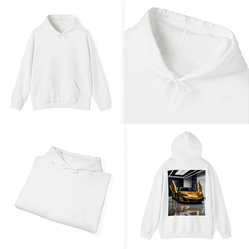 McLaren 600LT Gold Doors Open Garage – Hoodies