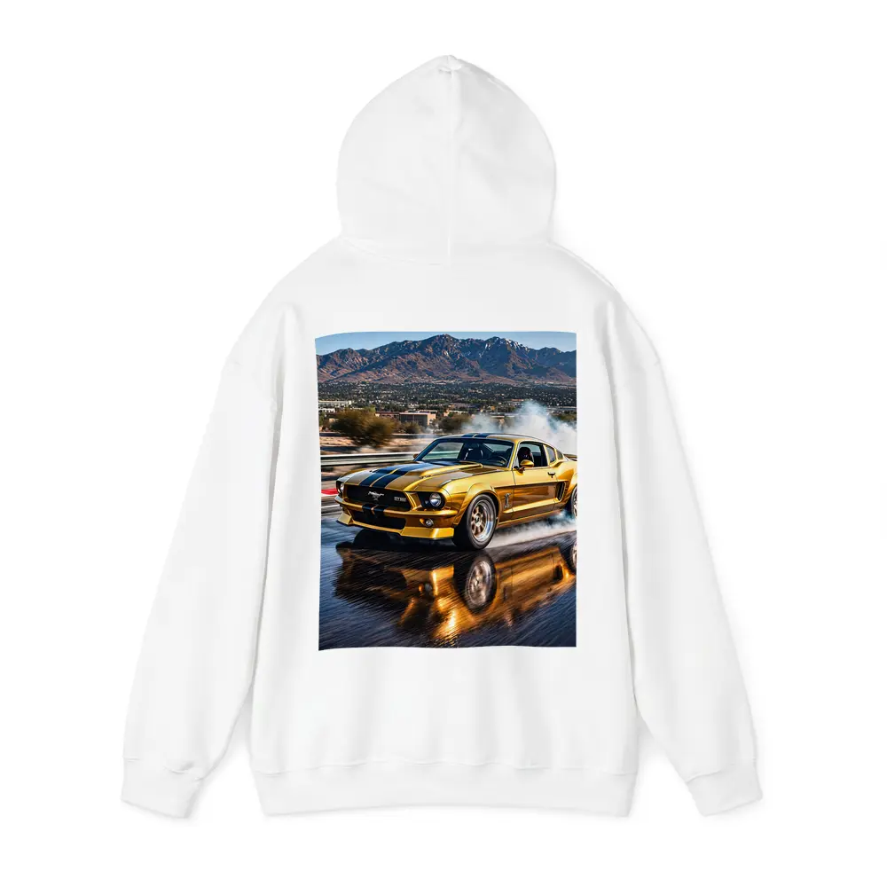 Golden Ford Mustang GT500 Burnout Track – Hoodies