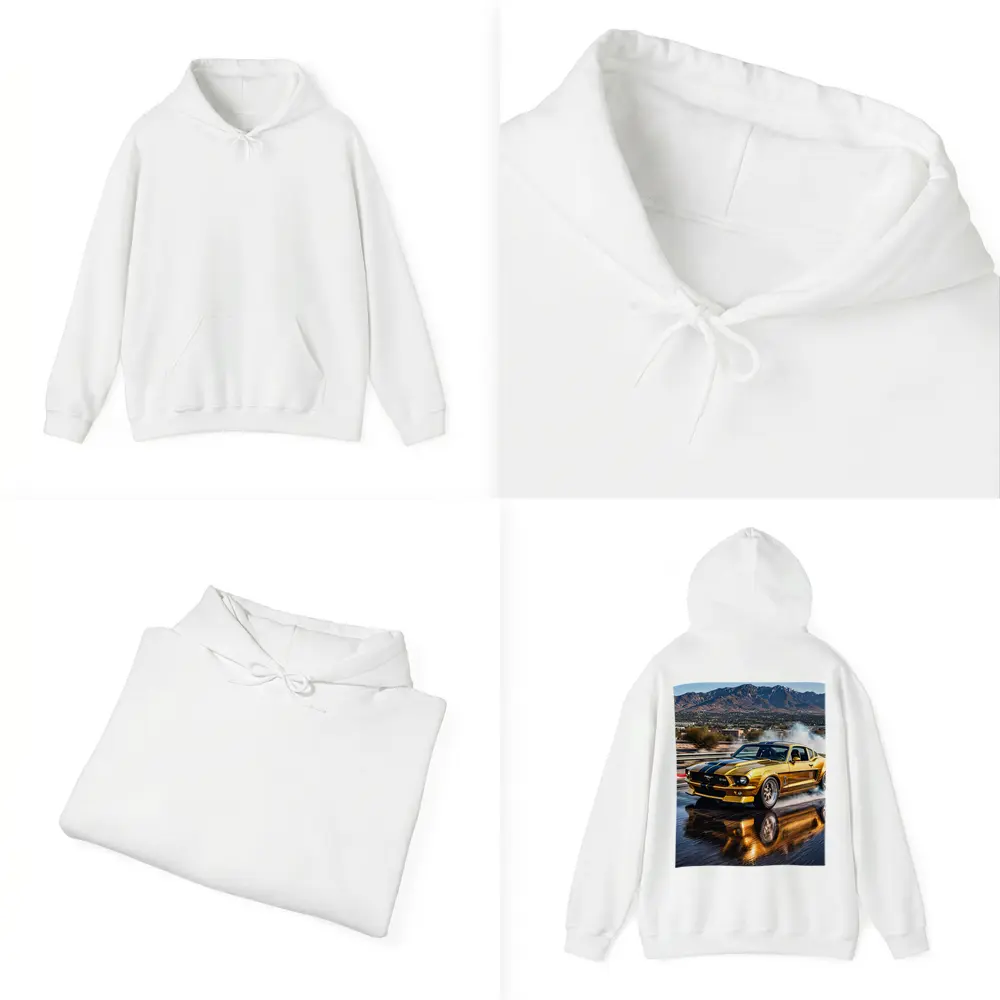 Golden Ford Mustang GT500 Burnout Track – Hoodies