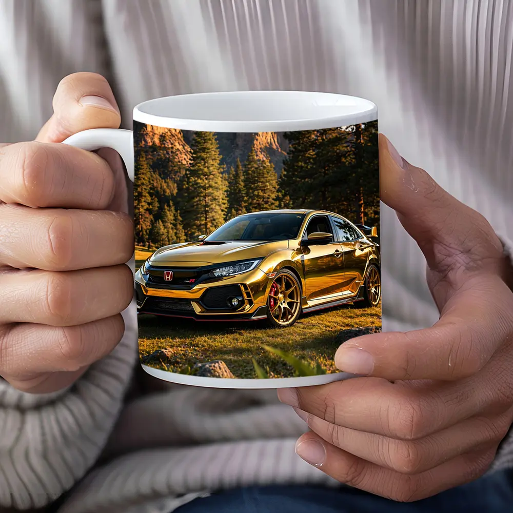 Gold Honda Civic Type R Mountain Forest – Mugs