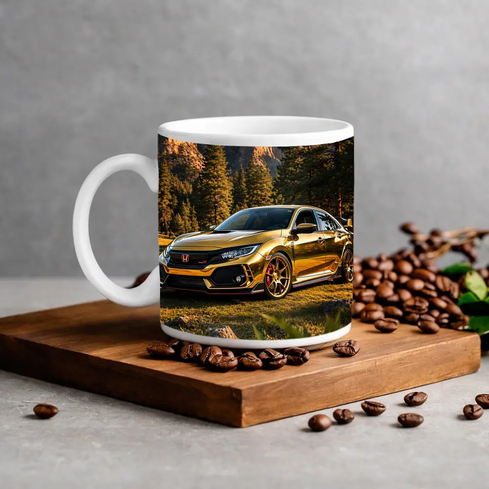 Gold Honda Civic Type R Mountain Forest – Mugs