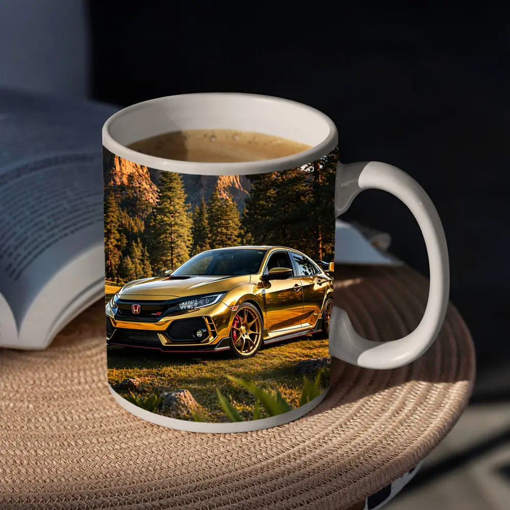Gold Honda Civic Type R Mountain Forest – Mugs
