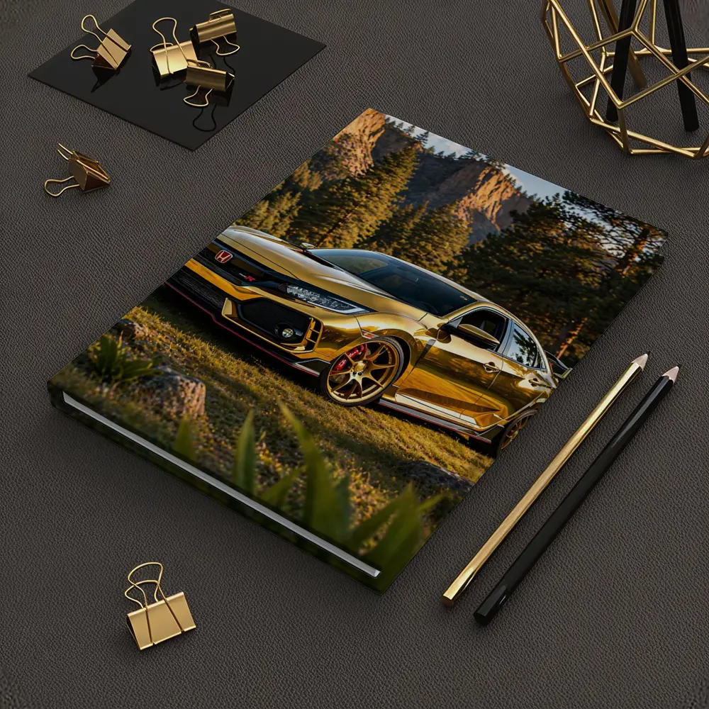 Gold Honda Civic Type R Mountain Forest – Notebooks
