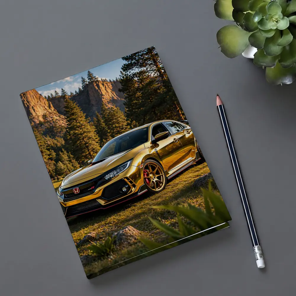Gold Honda Civic Type R Mountain Forest – Notebooks