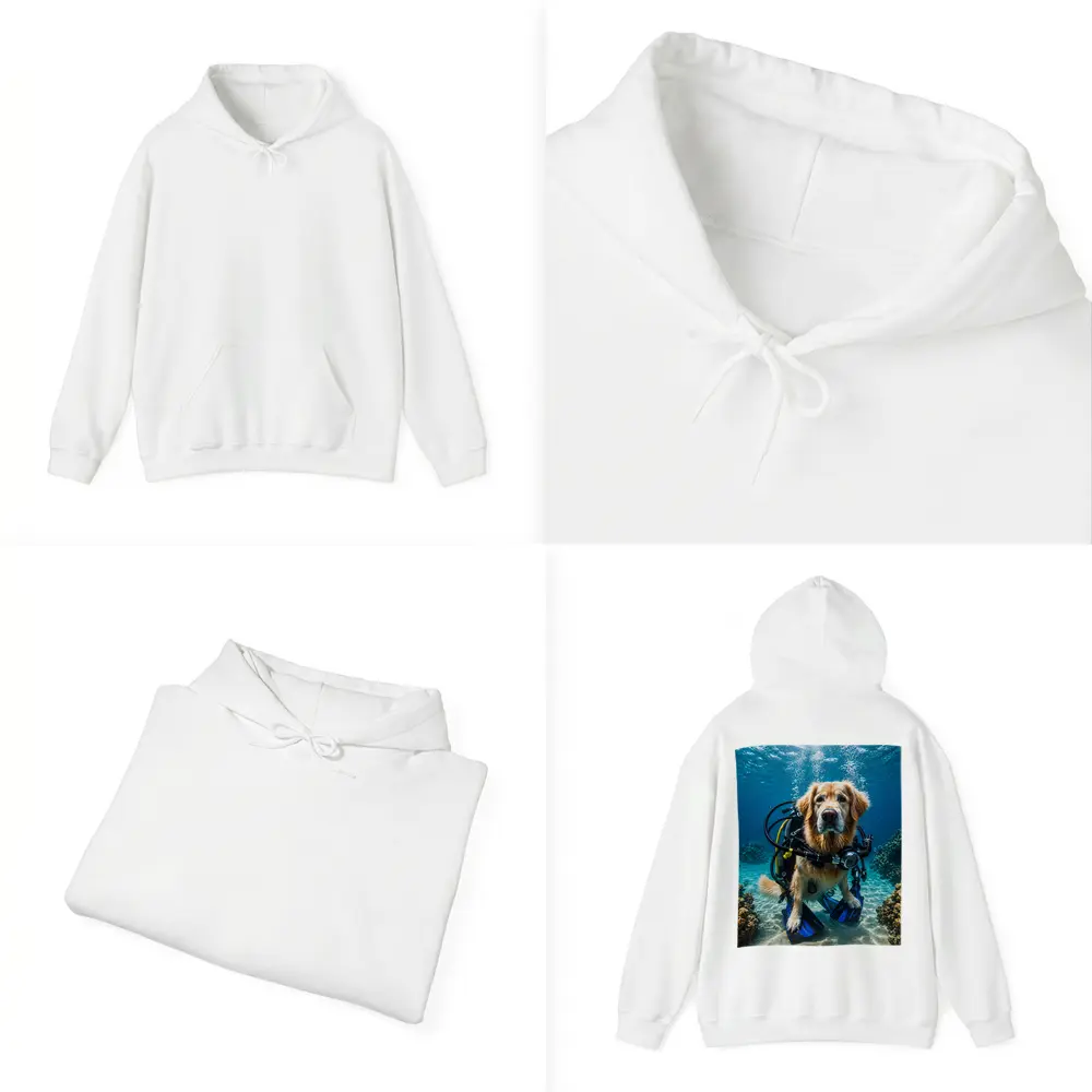 Golden Retriever Scuba Diver Underwater Ocean – Hoodies