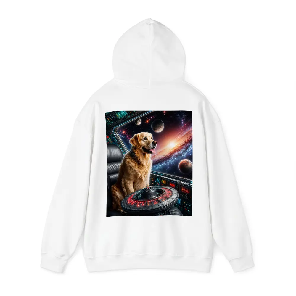 Golden Retriever Pilot In Galaxy Space – Hoodies