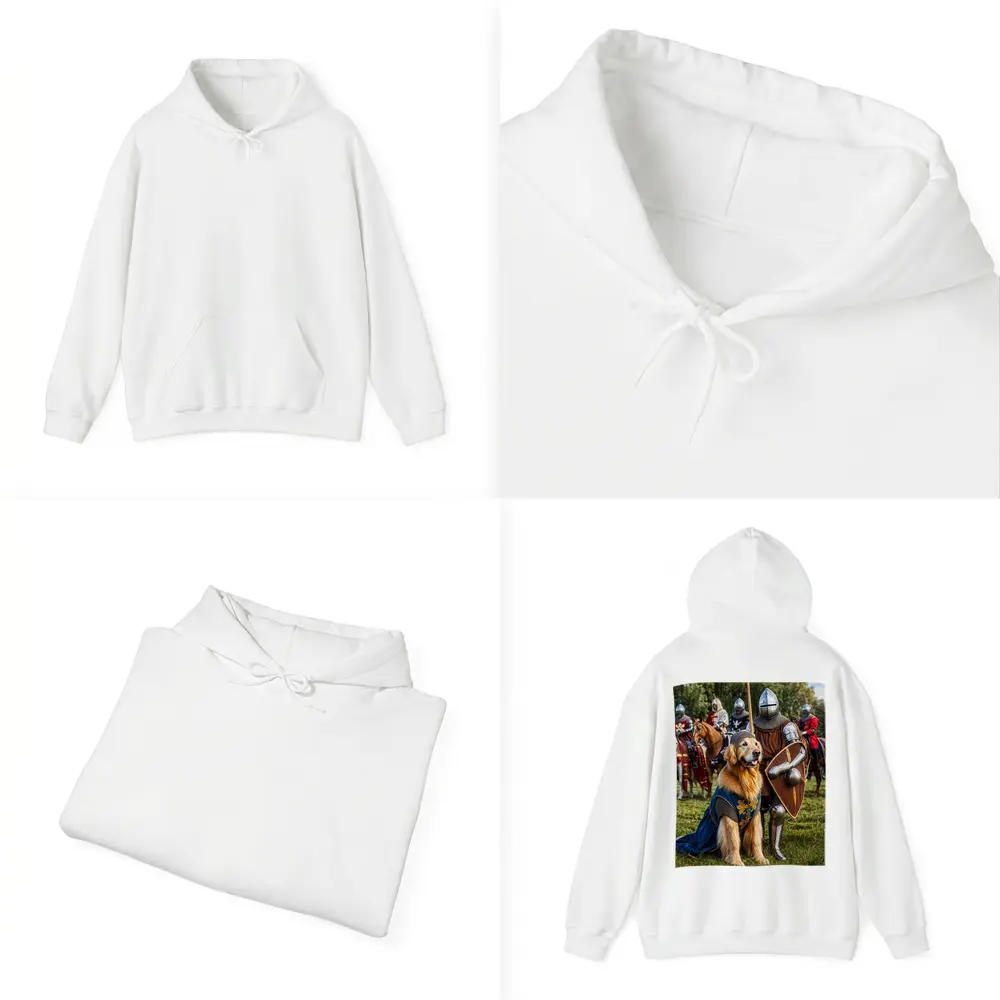 Golden Retriever Knight Medieval Tournament Scene – Hoodies