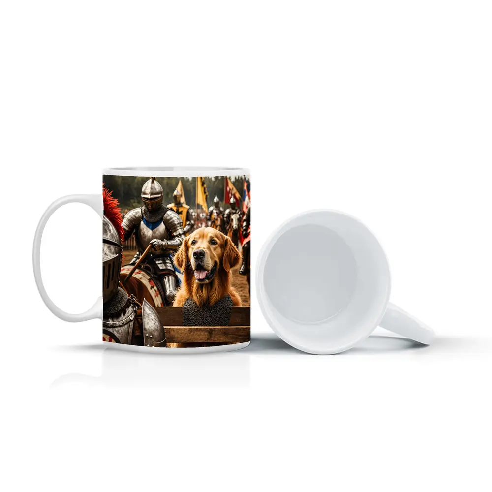 Golden Retriever Knight Medieval Tournament Battle – Mugs