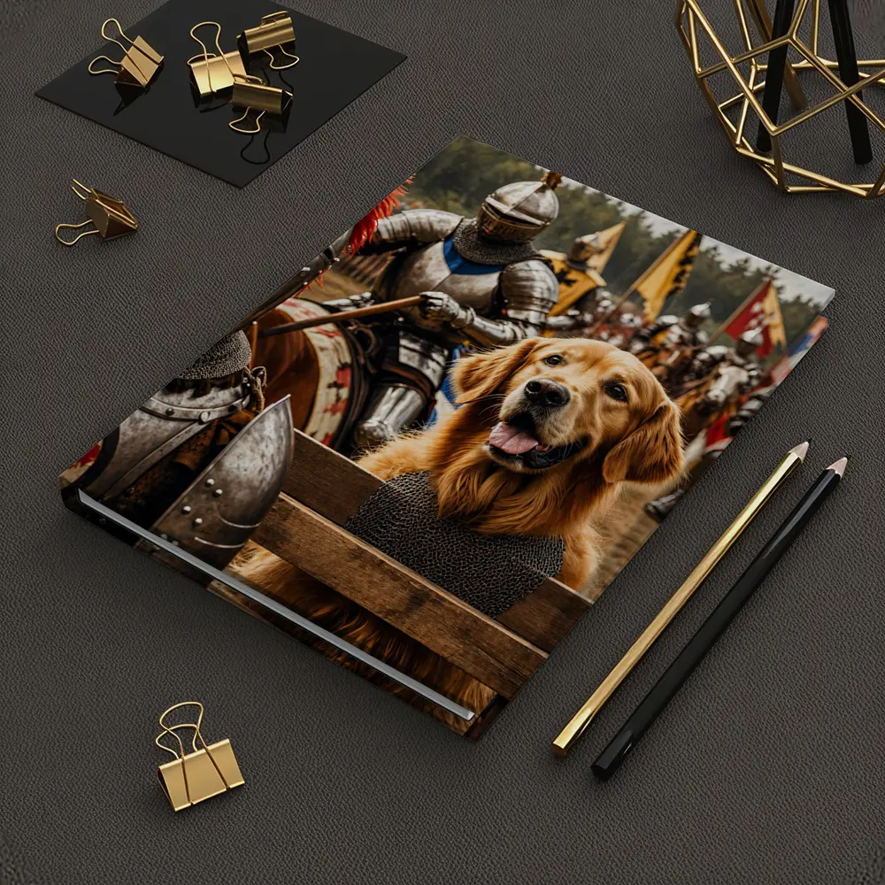 Golden Retriever Knight Medieval Tournament Battle – Notebooks