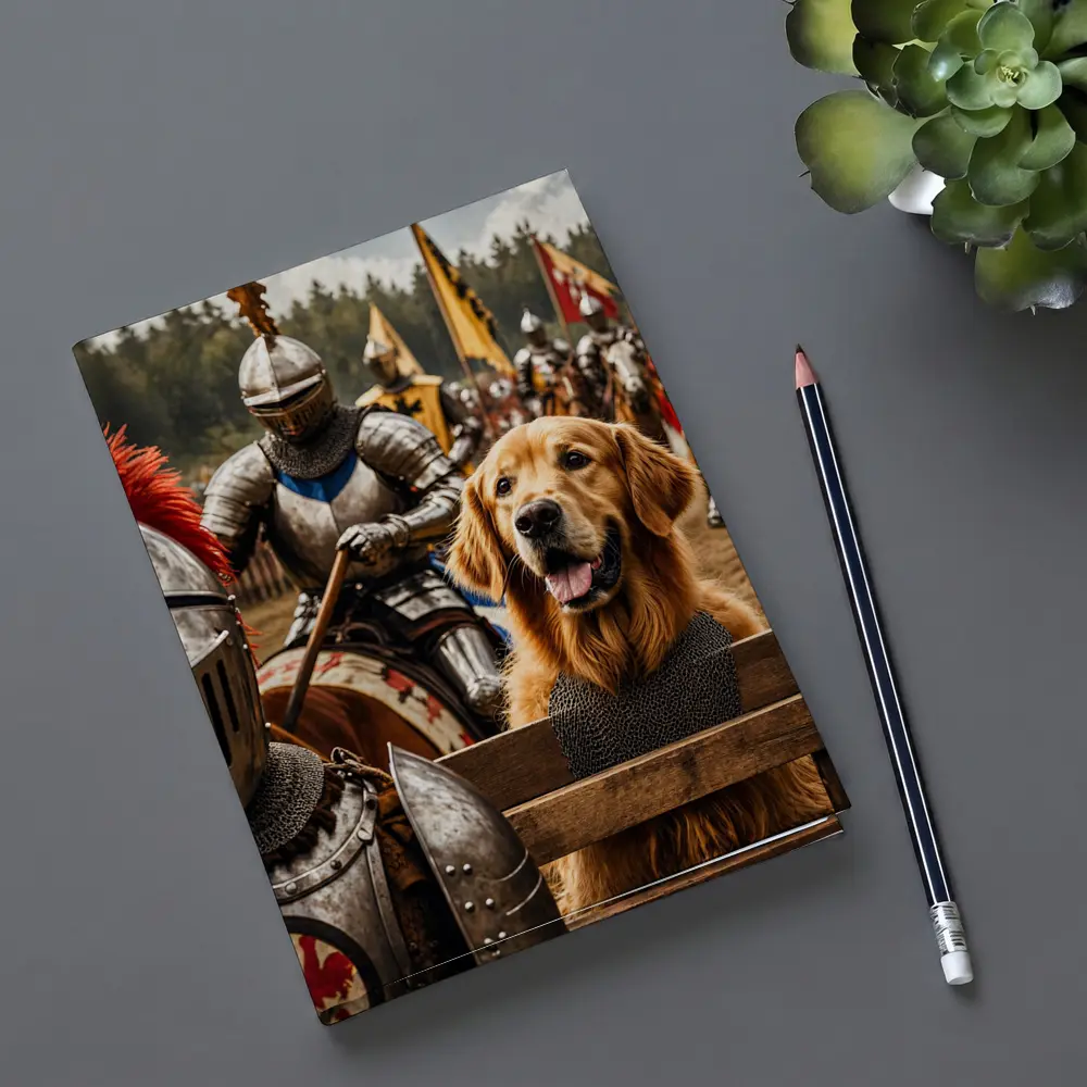 Golden Retriever Knight Medieval Tournament Battle – Notebooks