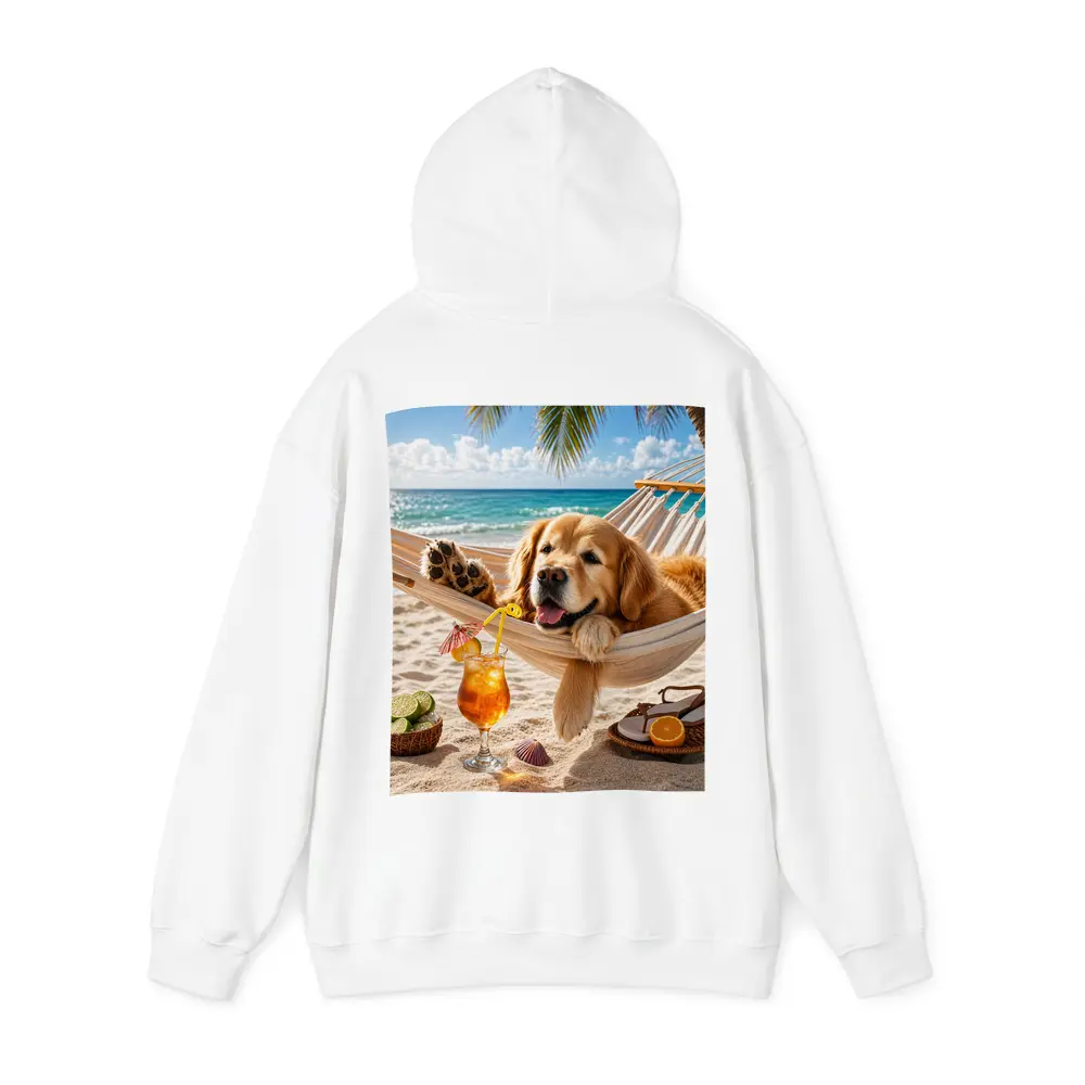 Golden Retriever Relaxing Beach Hammock Summer – Hoodies