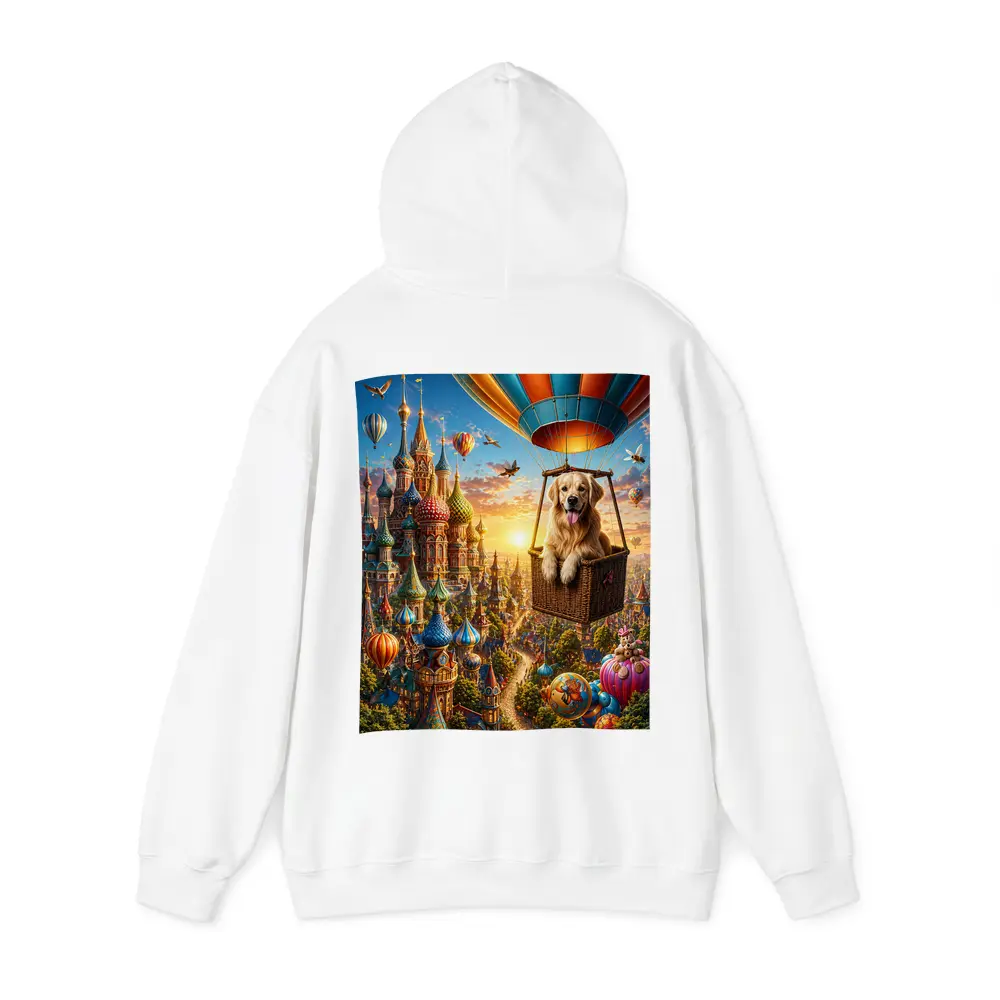 Golden Retriever Hot Air Balloon Fairytale City – Hoodies