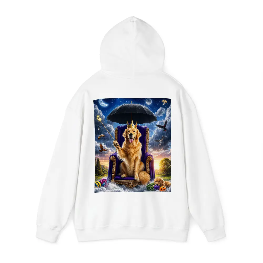Golden Retriever Royal Throne Magical Sky Fantasy – Hoodies