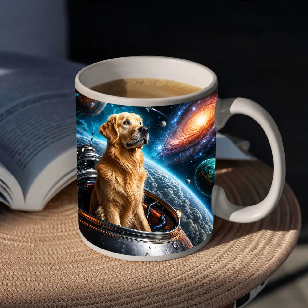 Golden Retriever Space Explorer Galaxy Adventure – Mugs