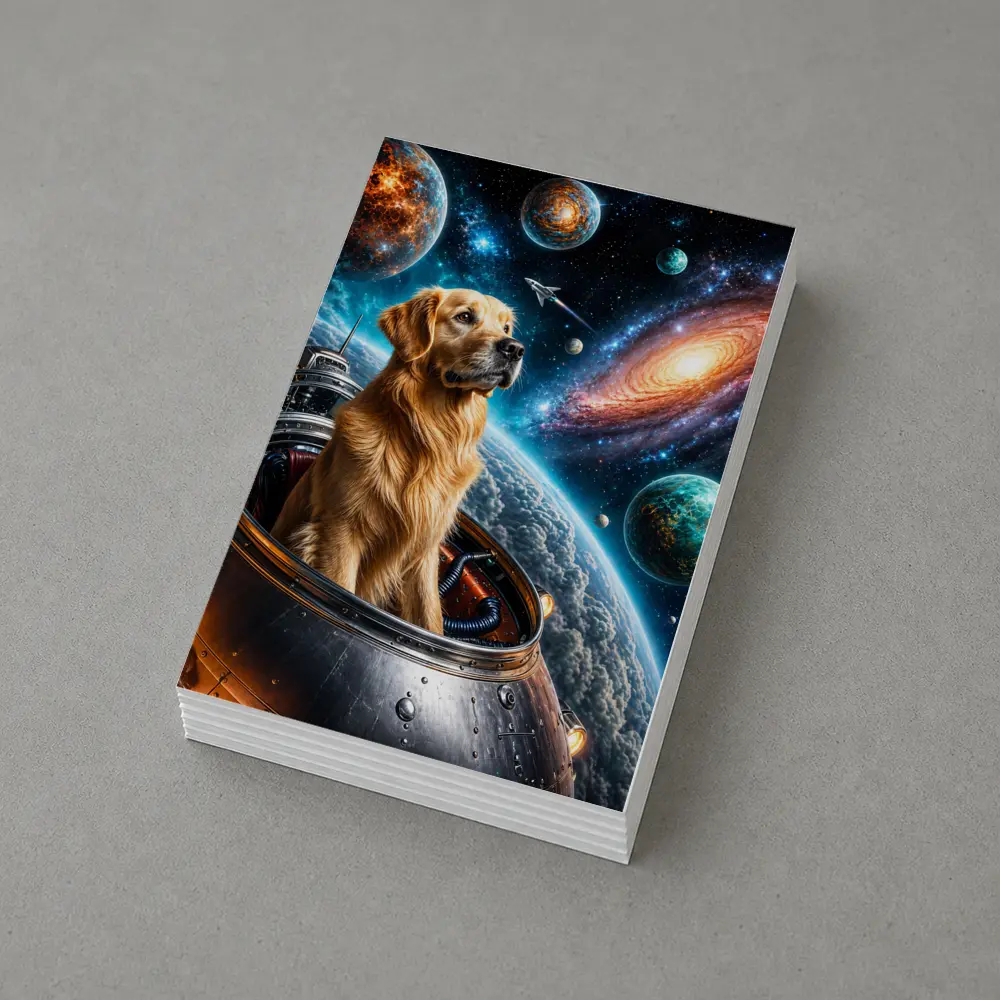 Golden Retriever Space Explorer Galaxy Adventure – Postcards