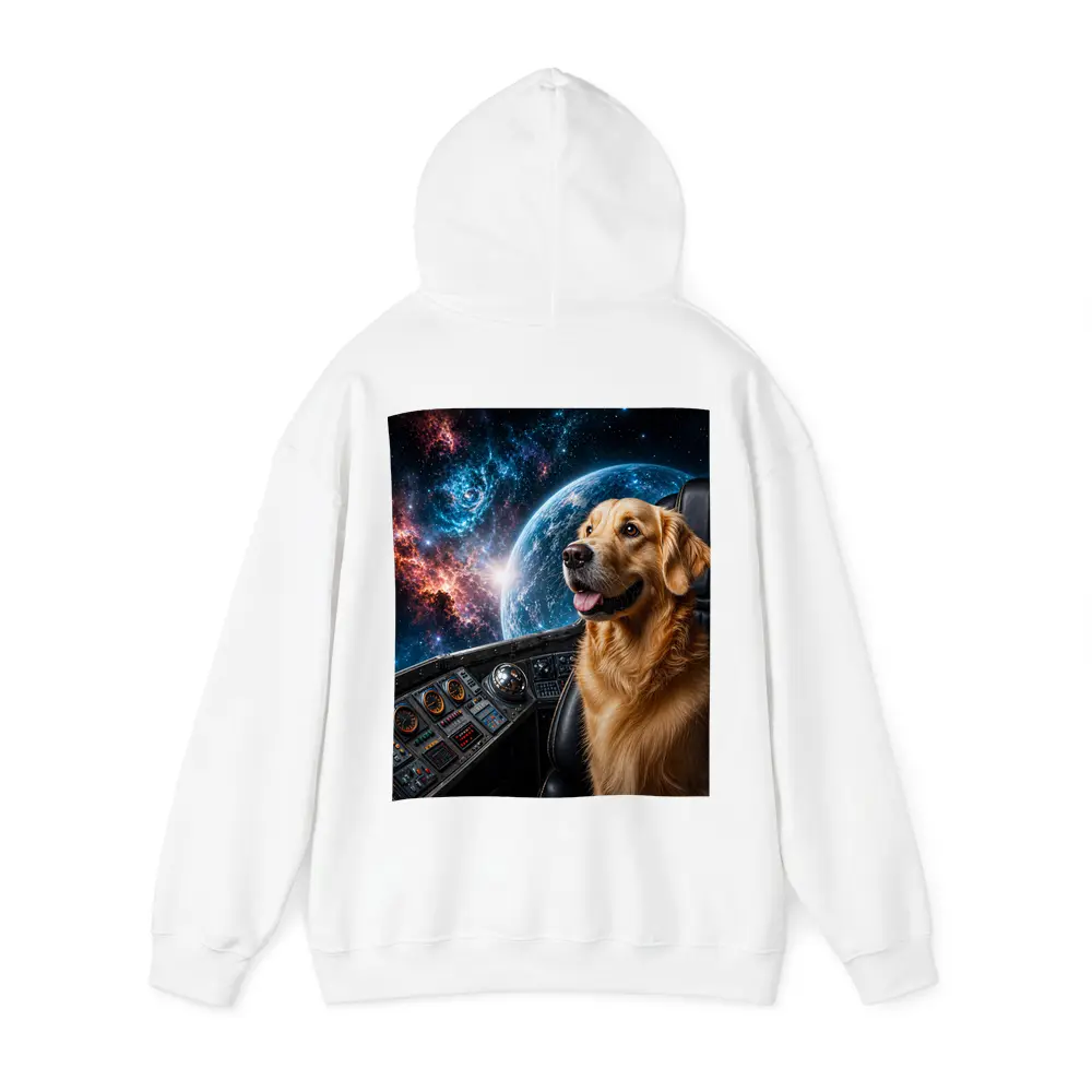 Golden Retriever Pilot Cockpit Space Galaxy – Hoodies