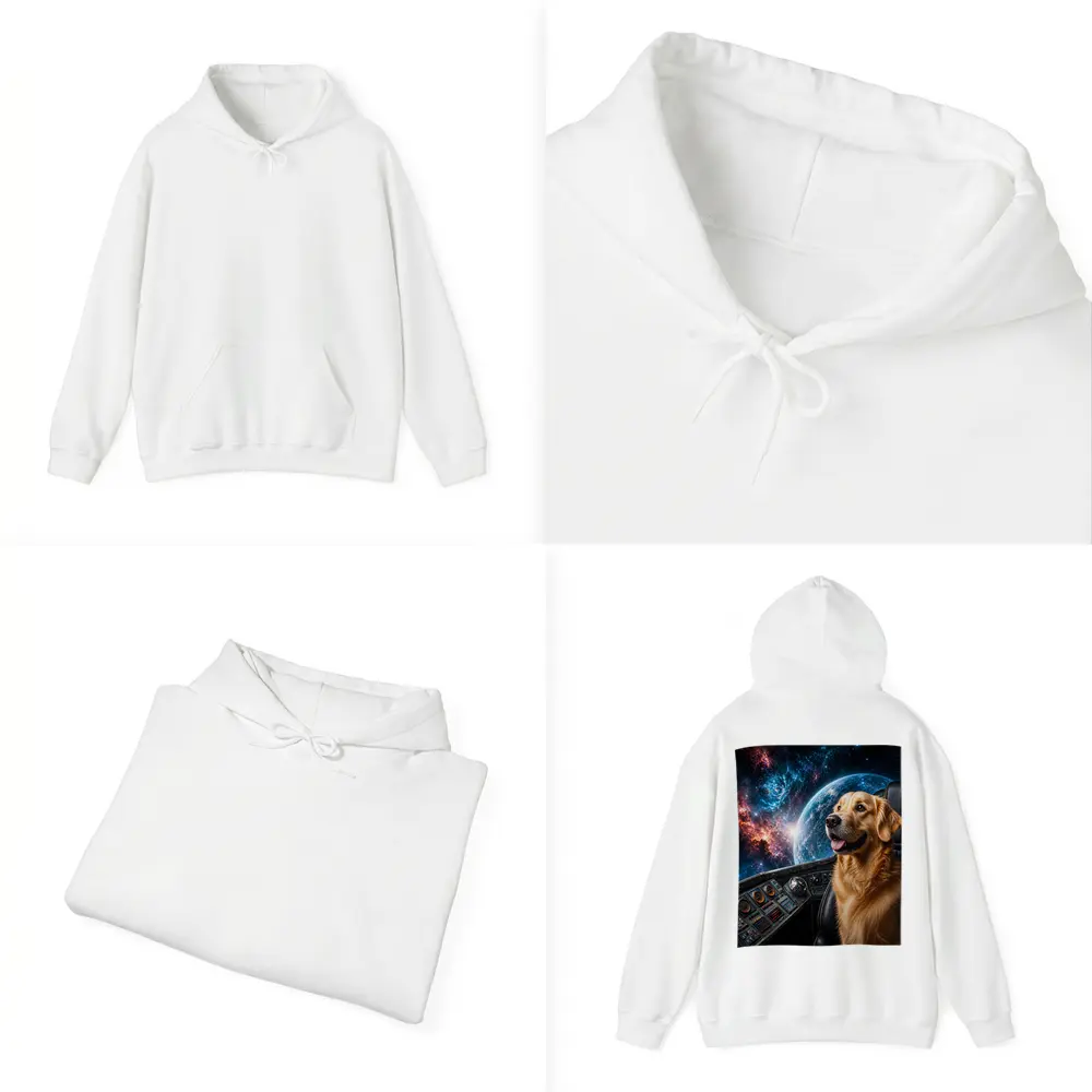 Golden Retriever Pilot Cockpit Space Galaxy – Hoodies