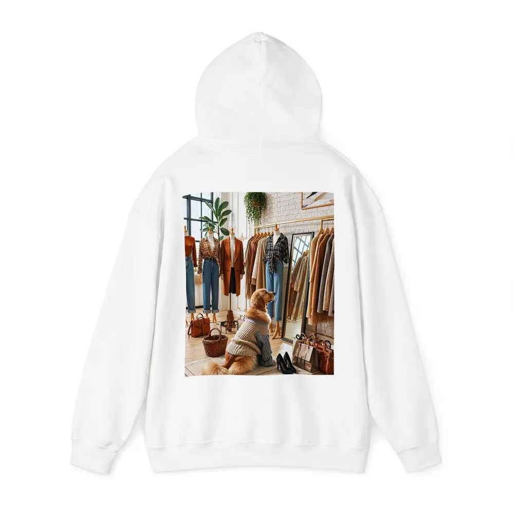 Golden Retriever Dog in Fashion Boutique – Hoodies