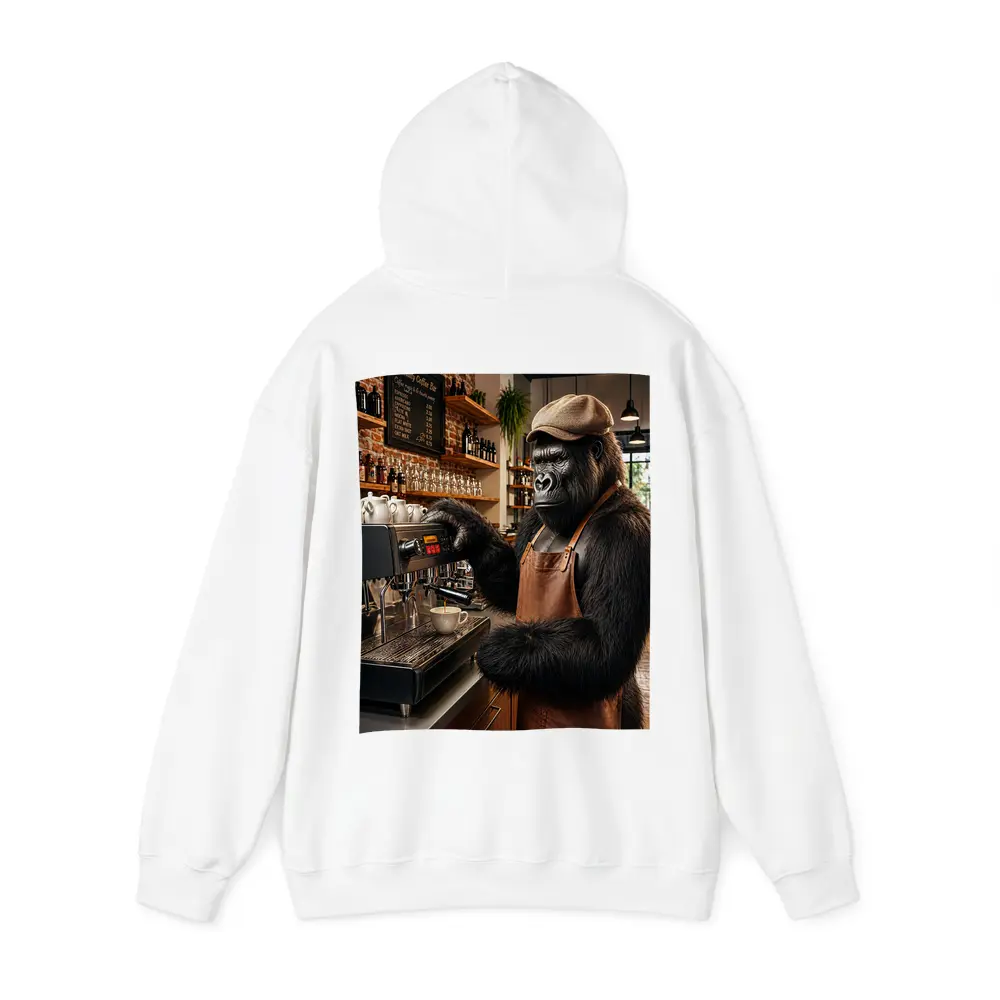 Gorilla Barista Making Espresso Coffee Shop – Hoodies
