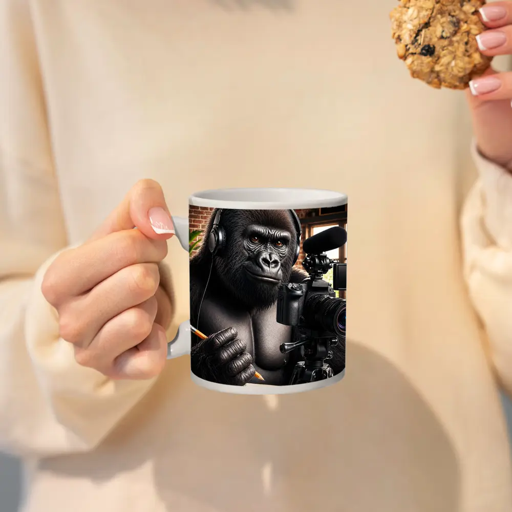 Gorilla Content Creator Studio Desk Setup – Mugs