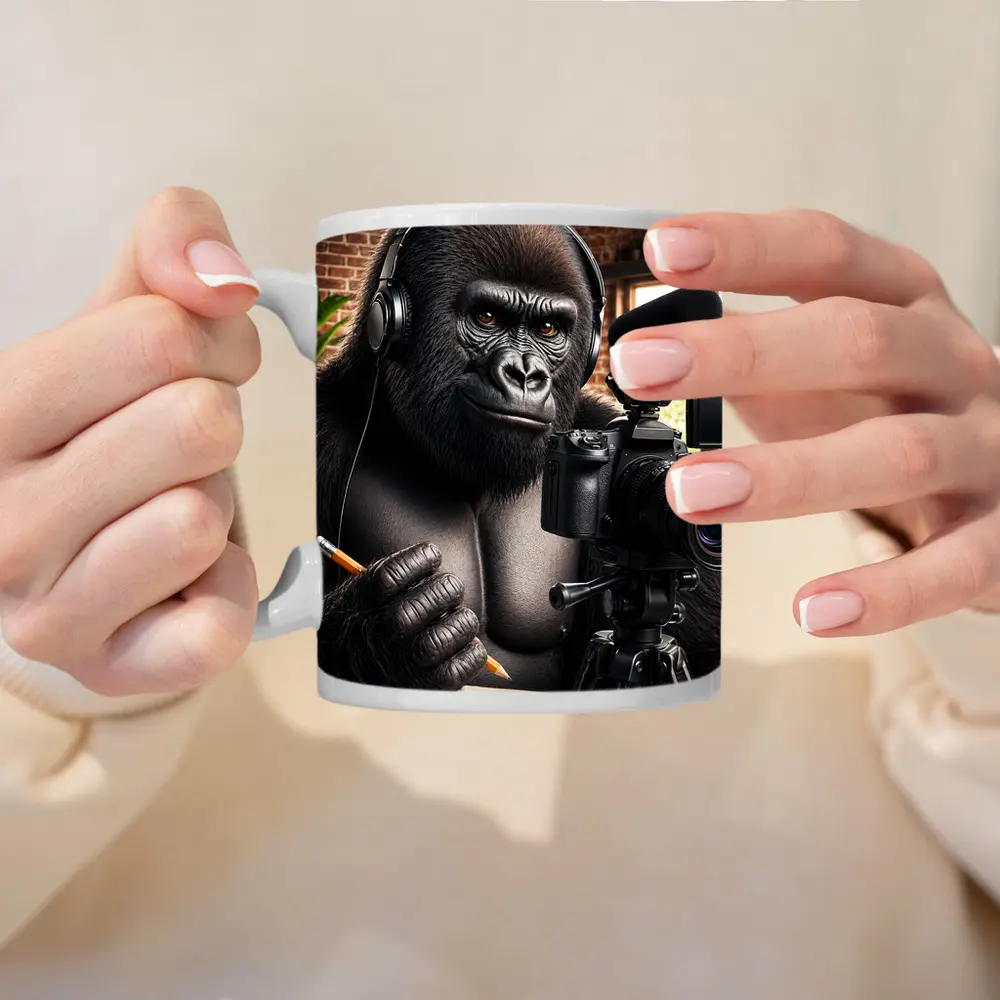 Gorilla Content Creator Studio Desk Setup – Mugs
