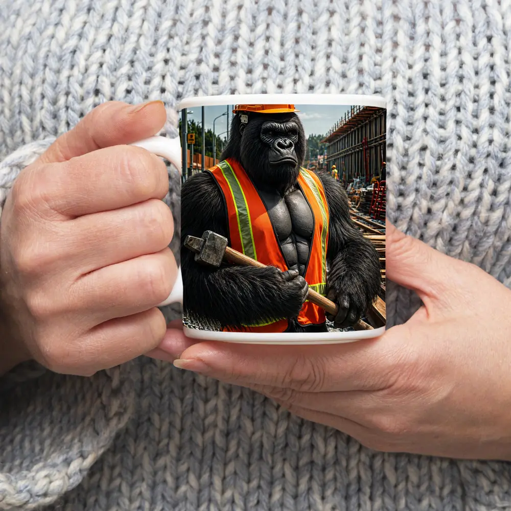 Gorilla Construction Worker Safety Vest Site – Mugs